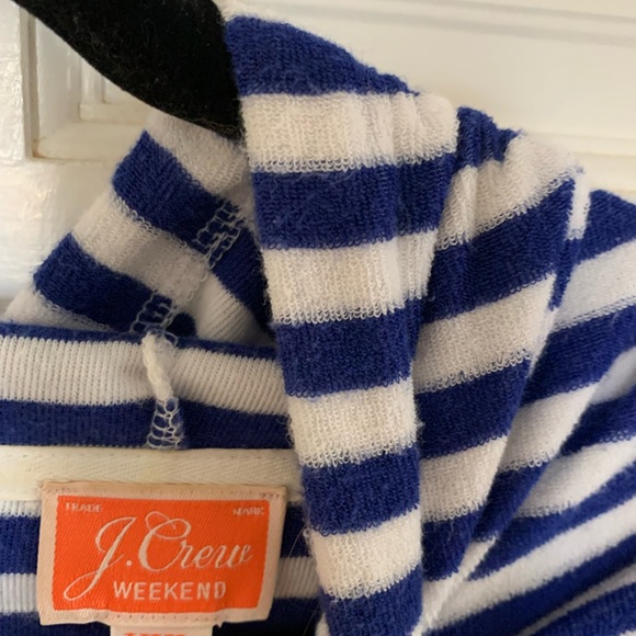 J. Crew Blue and White Striped Hoodie - Picture 2 of 3